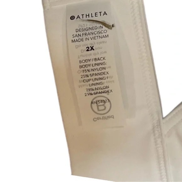 Athleta Ultimate Bra 2X (D/DD+) Sports Bra White - Picture 4 of 4